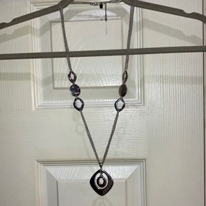 Lia Sophia silver tone 15” adjustable necklace